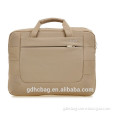 New fashion elegant custom gift canvas leather computer laptop bag